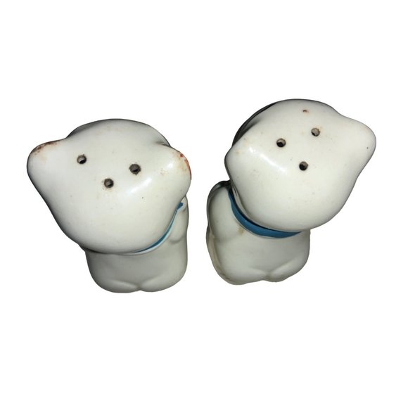 Happy White Bear Salt and Pepper Shakers American Bisque - Picture 6 of 14